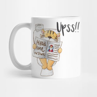 Tiger in Toilet Newspaper Mug